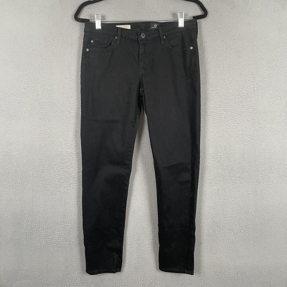 AG Adriano Goldschmied Jeans Womens 28R Black Stevie Ankle Mid Rise Slim Stretch